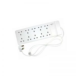 10 WAY MAINS GANG STRIP - 2M (WHITE)