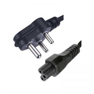 2M SOUTH AFRICAN MAINS PLUG TO C5 CLOVER LEAF" SOCKET CABLE"