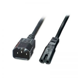 2M IEC PLUG C14 TO FIG.8 SOCKET C7 MAINS CABLE