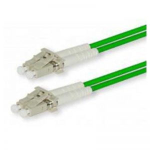 2M OM3/4 50/125 LC-LC DLX FIBRE OPTIC CABLE - AQUA GREEN