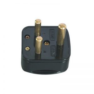 SOUTH AFRICAN MAINS PLUG - BLACK