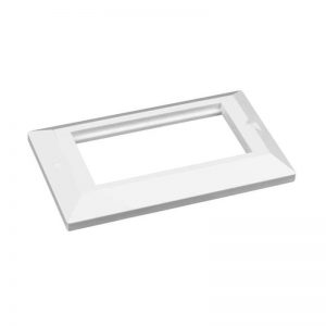 BEVELLED 86x145mm MODULAR FACEPLATE - 2 GANG / 4 MODULES