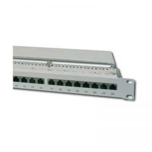 24 PORT CAT.5e SHIELDED PATCH PANEL - 1U