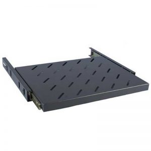 700mm DEEP 19 TELESCOPIC / SLIDING VENTED SHELF - BLACK"