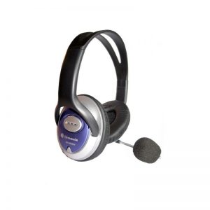 STEREO HEADPHONES WITH BOOM MICROPHONE