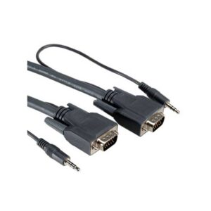 5M VGA & 3.5MM JACK MONITOR CABLE M-M