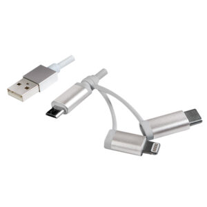 1M SYNC & CHARGE CABLE USB A - USB-C, MICRO B & LIGHTNING