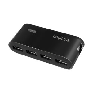 LOGILINK 4 PORT USB 2.0 HUB - 2A POWER - BLACK