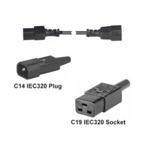 2M IEC C14 PLUG TO IEC C19 SOCKET POWER EXTENSION CABLE