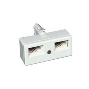 TELEPHONE DOUBLE ADAPTOR - 2 x BT / UK SOCKETS