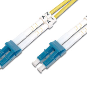 0.5M OS2 9/125 LC-LC DLX 2.8mm FIBRE OPTIC CABLE - YELLOW