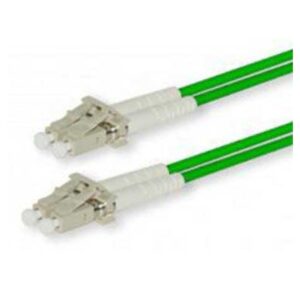 0.5M OM3/4 50/125 LC-LC DLX FIBRE OPTIC CABLE - AQUA GREEN