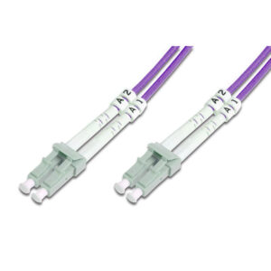 0.5M OM4 50/125 LC-LC DLX 2.8mm FIBRE OPTIC CABLE -  PURPLE