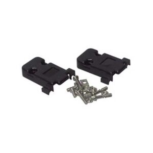 9 PIN D-SUB D TYPE HOOD - BLACK PLASTIC