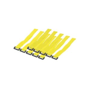 300mm HOOK AND LOOP CABLE TIES - YELLOW (10 PCS)