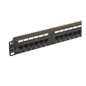 EXCEL 24 PORT CAT.5e PATCH PANEL WITH - 1U BLACK
