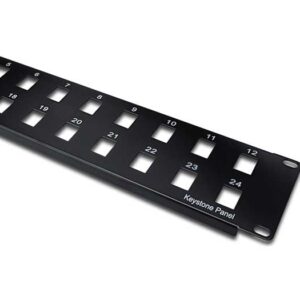24 PORT EMPTY MODULAR KEYSTONE PATCH PANEL (2U)