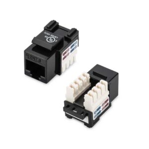 CAT.6 UTP KEYSTONE JACK LSA IDC PUNCH DOWN MODULE - BLACK