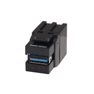 USB 3.0 A SOCKET KEYSTONE MODULE - BLACK
