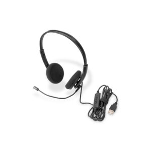 STEREO HEADSET HEADPHONES WITH BOOM MICROPHONE - USB