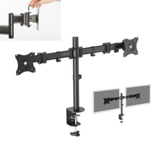 DIGITUS 15-24 INCH DUAL VESA MONITOR STAND DESK CLAMP-3 WAY