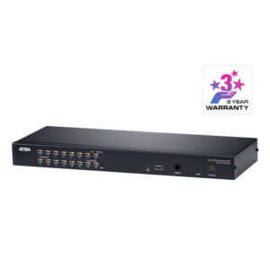 ATEN 16 PORT CAT-5 HD KVM SWITCH, 1 BUS, DAISY CHAIN