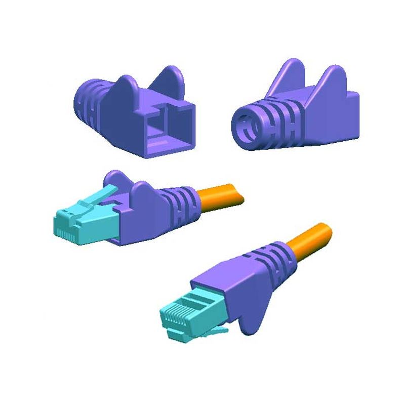 WING MOULDED SNAGPROOF RJ45 CABLE BOOT – BLUE