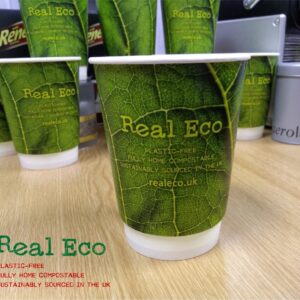 Real Eco 12oz Hot/Cold Cup "Leaf of Life" Design - 100 Pack