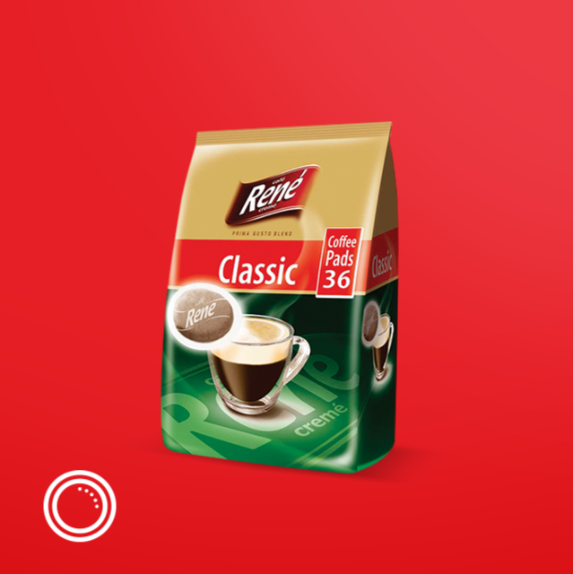 Philips Senseo 36 x Cafe Rene Cremé Regular Classic Roast Coffee Pads