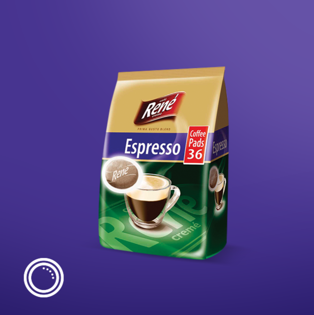 Philips Senseo 36 x Cafe Rene Cremé Espresso Roast Coffee Pads Bags