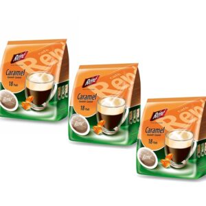 Philips Senseo Cafe Rene - Caramel, Flavoured Coffee - 18 Pads Each/54 Bags Total