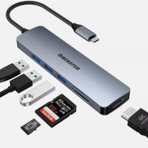 USB TYPE-C 7 PORT 2 x USB-C (1xPD), 2 x USB 3.0, 1 x SD/Micro SD Reader, 1 x HDMI 4k