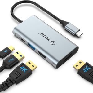 USB Type-C Dual 4K HDMI Ports for Twin Display + USB 3.0 Port + USB-C PD Charge